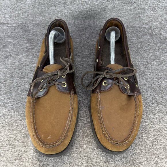 ✅Sperry Authentic Original A/O Boat Shoe Mens 10.5 Wide 2 Eye Brown Buck Leather - Picture 7 of 11